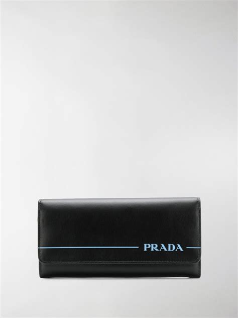 prada wallet black past season black silver|authentic Prada wallet.